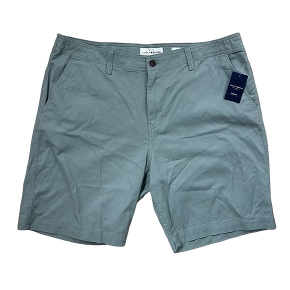 Lucky Brand Other - Lucky Brand NWT Men's Solid Stretch Cotton Blend Chino Shorts Size 38 Green